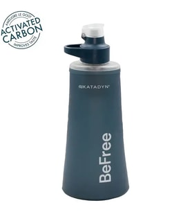 Katadyn Switzerland BeFree Filter ActiveCarbon 1.0L Slate Blue Ultralight Katlanabilir Outdoor Koşu Afet  Su Filtresi Filtrasyon Sistemi (Lacivert)