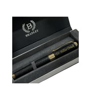 Kişiye Özel İsim Baskılı  Bradley Kutulu Roller İmza Kalemi (Siyah-Gold)
