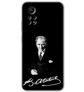 Redmi Note 12 Pro 4G Kılıf HD Desen Baskılı Kılıf - Atatürk İmza