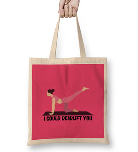 Gym Workout Fitness Lover Motivation Gift Quotes For Women Bez Çanta Uzun Saplı