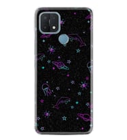 Oppo A15 A15s Kılıf Resimli Desenli Silikon Platinium Series Galaxy Yunus Göz 1860