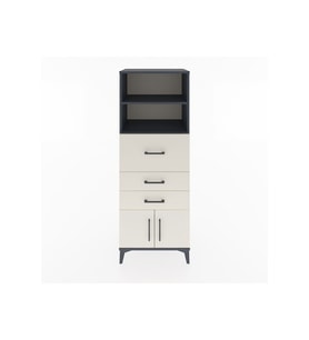 Hyperion Dolap 2 Raflı 3 Çekmeceli 2 Kapaklı 60x44x163 Antrasit-Aytaşı