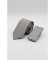Gri-Lacivert Desenli 7 Cm Kravat 1090260114