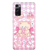 Samsung Galaxy S20 FE Uyumlu Happy Bear Tasarımlı Şeffaf Telefon Kılıfı