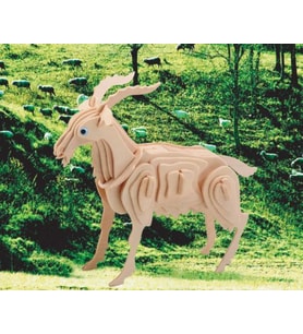 Periboia 3D Ahşap Puzzle - Keçi (Karışık)
