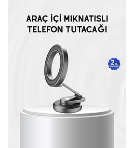 Manyetik Katlanabilir Araç Telefon Tutucu – MagSafe Uyumlu, 360° Ayarlanabilir, Güçlü Mıknatıs