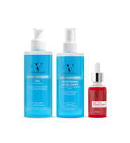 VİTANOVA 3’lü Cilt Bakım Seti Yüz Temizleme Jeli + Tonik + AHA+BHA Peeling Serum