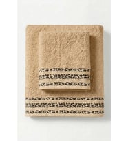 2 Parça Banyo Havlu Seti %100 Pamuk 70x140+50x90 Cm Savana Kum Beji