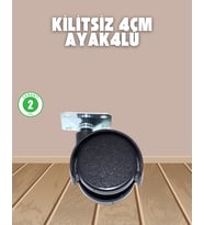 Sehpa Ve Ekipmanlar İçin Kilitsiz 4 Cm Ayak 4 lü
