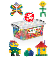 Puzzle Blocks 300 Parça Plastik Kutulu Yapı Blokları