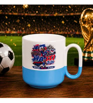 BK Gift Haiti Taraftar Temalı 2026 Dünya Kupası Tasarımlı Mavi Joyful Kupa Bardak
