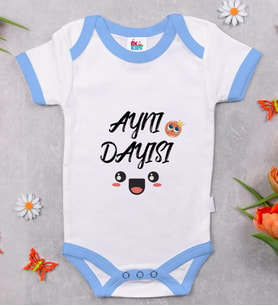 BK Kids Aynı Dayısı Tasarımlı Mavi Bebek Body Zıbın-1