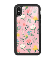 iPhone Xs Max Pinky Flowers Tasarımlı Glossy Telefon Kılıfı