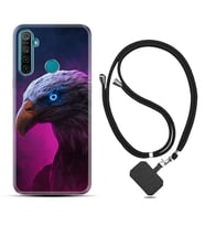 Realme 5i 5 Pro 6i 7 Pro 8 Kılıf Boyun Askılı Silikon Kartal 1622