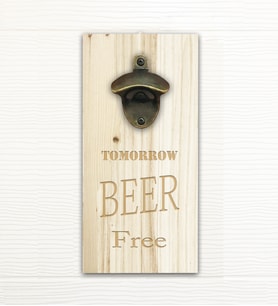 Duvar Tipi Şişe Açacağı Ahşap Bira Açacağı Tomorrow Beer Free Açacak