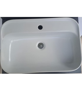LOFTMİX ÇANAK LAVABO MAT BEYAZ / BATARYA DELİKLİ TURAVİT