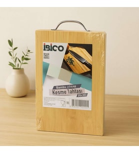 Bambu Kesme Tahtası 20x30x1.7 cm - Metal Kulplu