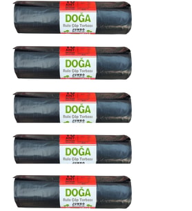 Ecoplast Battal Boy Çöp Torbası Poşeti - 500 Gr. - 90 Litre - 80 x 110 Cm / 10 Adetlik 5 Rulo (Siyah)