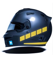 Şerit Tasarımlı Yaldızlı Gold Motosiklet Kask Sticker Çınar Extreme