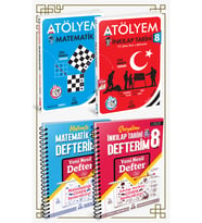 Arı Yayıncılık 8. SINIF ARI YAYINLARI MATEMATİK+İNKILAP ATÖLYEM VE DEFTER SETİ (Çok Renkli)