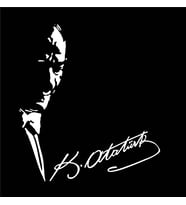 Atatürk Silüeti ve İmza stickeri