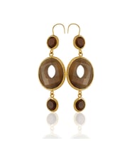 Kadir Jewellery 22 Ayar Altın Kaplama Kadın Sallantılı Küpe -El İşçiliği Ve Hipoalerjenik Küpe