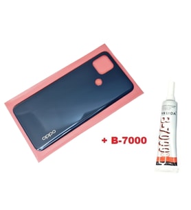 Tkgz Oppo A15 A15S Arka Kapak Batarya Pil Kapağı (B-7000) SİYAH