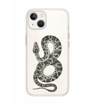 Iphone 14 Uyumlu Yılan Desenli Şeffaf Telefon Kılıfı
