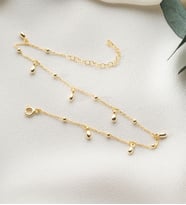 925 Ayar Gümüş Gold Figürlü Halhal