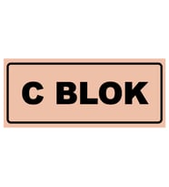 C BLOK YAZILI YÖNLENDİRME LEVHASI (Bakır)