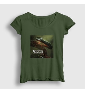 Presmono Kadın Haki Too Mean To Die Accept T-Shirt 180838tt (Haki)