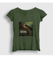 Presmono Kadın Haki Too Mean To Die Accept T-Shirt 180838tt (Haki)