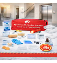 Apartman ve Bina Acil Durum İlk Yardım Çantası - 50 Parça - Yönetmelik Uyumludur
