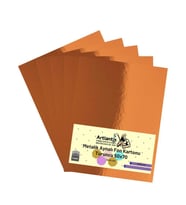 Turuncu 50x70 Metalik Aynalı Fon Kartonu 5 Adet 1 Paket Artlantis Aynalı Metalik Fon Kartonu