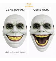 Hareketli Çene Mekanizmalı Korku Maskesi Yeşil