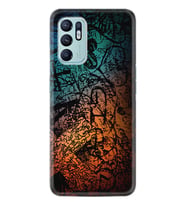 Oppo Reno 6 Kılıf Silikon Desen Özel Seri İşaretler Tuval 1716