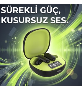 Gerçek Kablosuz TWS Kulak İçi Kulaklık, ANC ve ENC Derin Gürültü Önleyici, LED Pil Göstergeli, 240 Saat Uzun Pil Ömrü