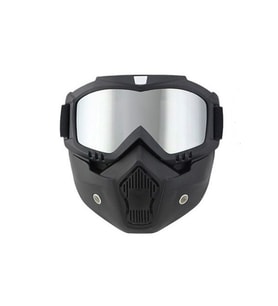 Cross Motosiklet Bisiklet Gözlüğü Açık Kask Maskesi Süngerli Bant Lastikli Jet Maske Ayna Cam