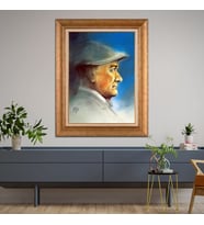 Altın Varaklı Çerçeveli Paspartulu Atatürk Tablo DC1400 (Gold)