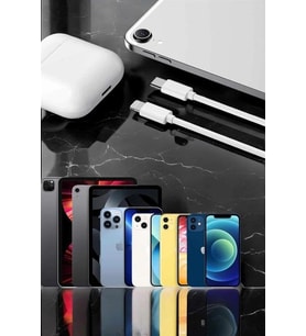 Iphone Uyumlu İOS Uyumlu Lightning Hızlı Şarj Tye C Lightning Şarj Kablosu