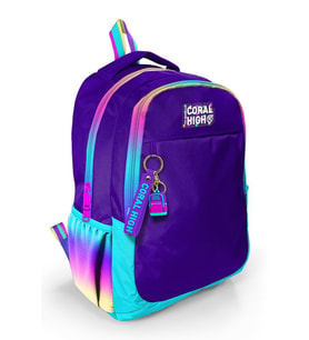 Coral High Rainbow Fermuarlı Mor İlkokul Ortaokul ve Günlük Sırt Çantası - Kız Çocuk