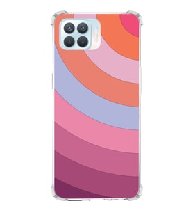 PrintiFy Oppo Reno 4 lite Uyumlu Köşe Korumalı Renk Cümbüşü F Tasarımlı Şeffaf Silikon Kılıf