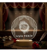 KİŞİSELLEŞTİRİLEBİLİR Tiyatrocu Temalı 3D LED Lamba Sanat Hediyesi (Şeffaf)