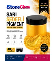 StoneChem Sarı Sedefli Pigment 40 g – Epoksi, Reçine, Mum, Sabun ve Boya İçin