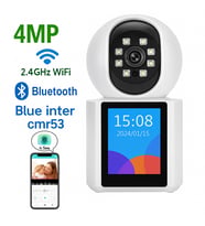CMR53 – Akıllı Ev Kamerası 2.4ghz Wifi, Mobil Uyumlu, LCD Ekranlı (Pamuk Beyaz)