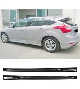 Ford Focus 3 HB Yan Marşpiyel Seti Mat Siyah Plastik 2 Adet 2012 - 2018