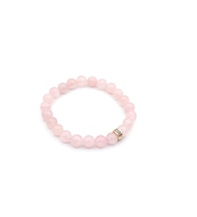 HAKİKİ A KALİTE DOĞAL PEMBE KUVARS BİLEKLİK 1.KALİTE 001