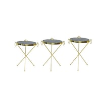 Brc 17525 Küpe Model Metal çelik Gold renk kaplama Düz siyah Temper cam El Yapım