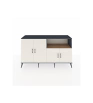 Kronos Konsol 6 Raflı 4 Kapaklı 176x59x99 Antrasit-Aytaşı/Çam