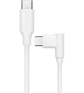 Type-C ile Uyumlu iPhone ve Samsung ile Uyumlu Hızlı Şarj ve Data Kablosu 100 cm L Tipi Gaming (Beyaz)